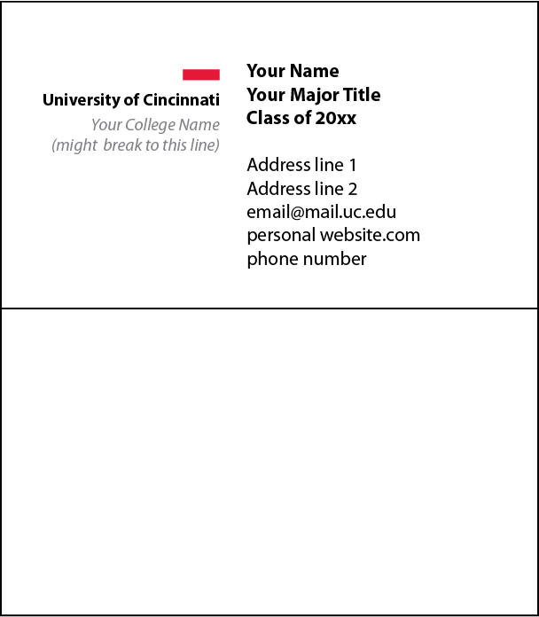 UC Student business card 1